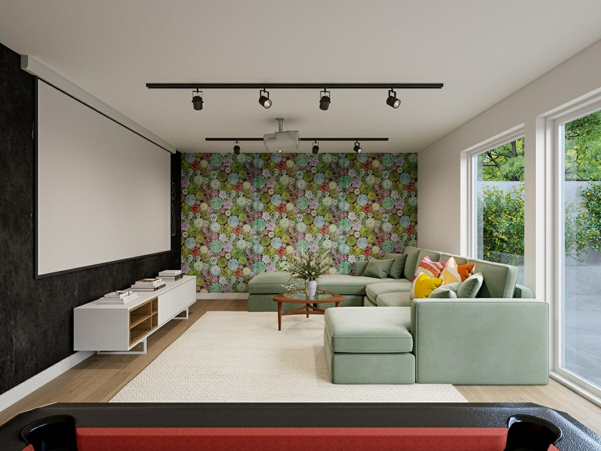 colorful theater room ideas