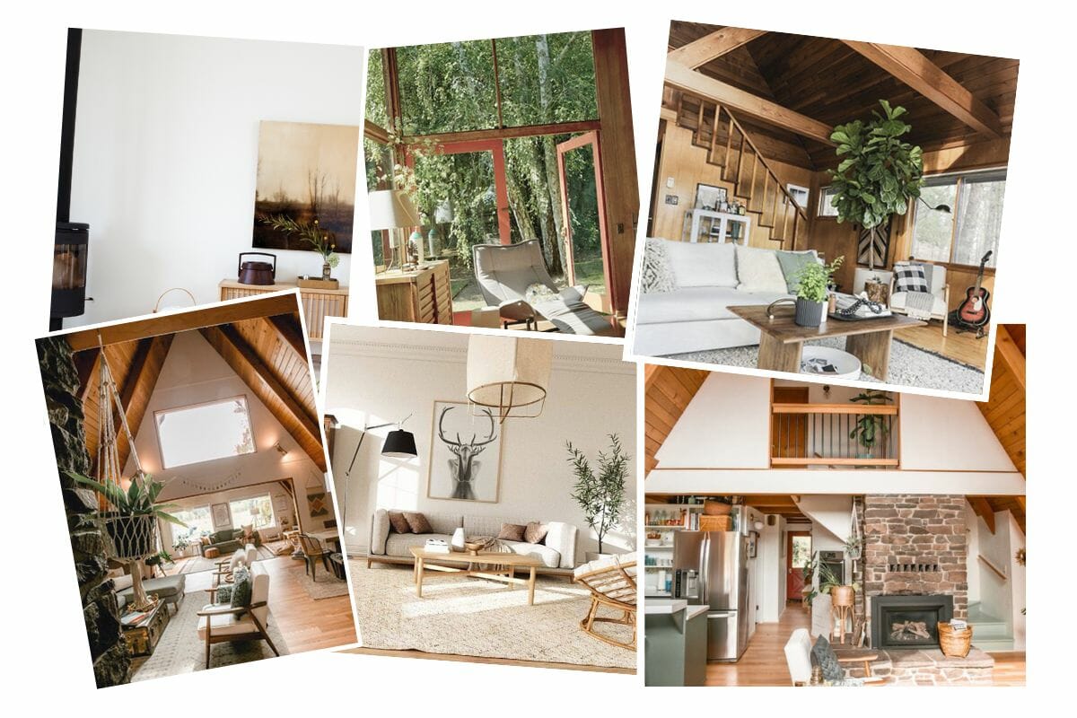 A-frame house interior inspiration board