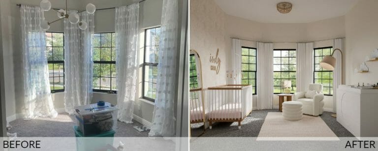 Before & After: Natural Bedroom and a Neutral Nursery Design ...