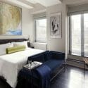 Contemporary velvet bedroom bench ideas