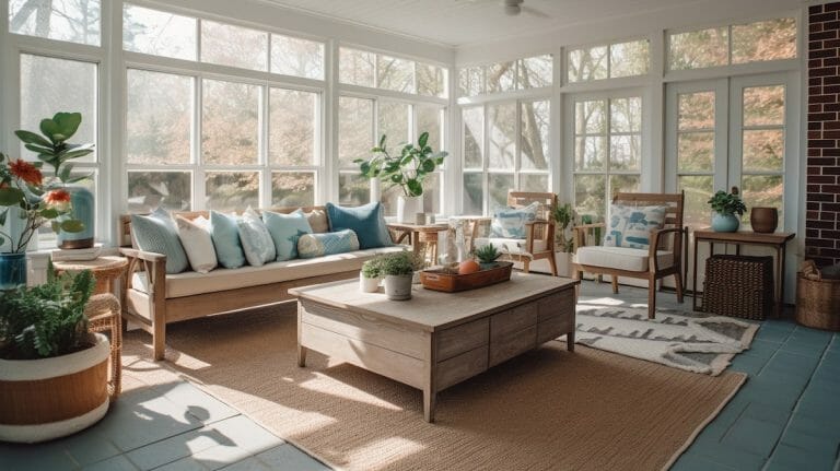 Before & After: Screened Porch Design with a Living and Dining Area