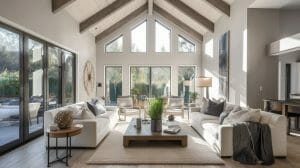 Farmhouse décor ideas for a grand family room design