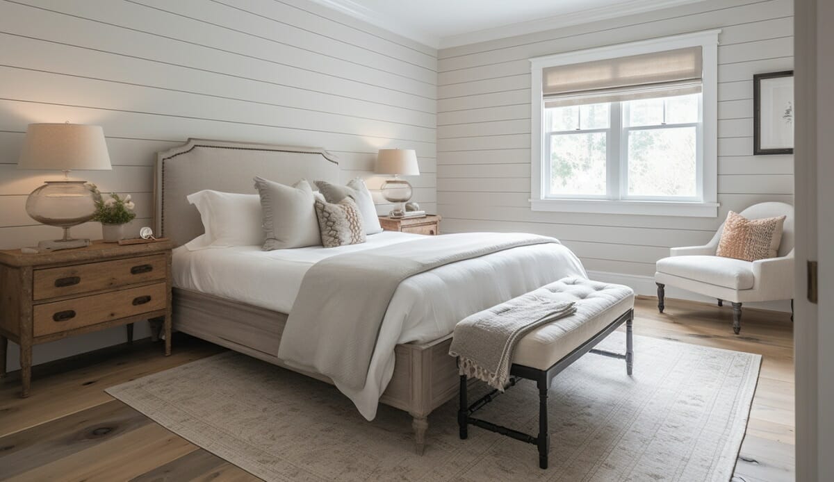 Farmhouse style decor for cottage bedroom design