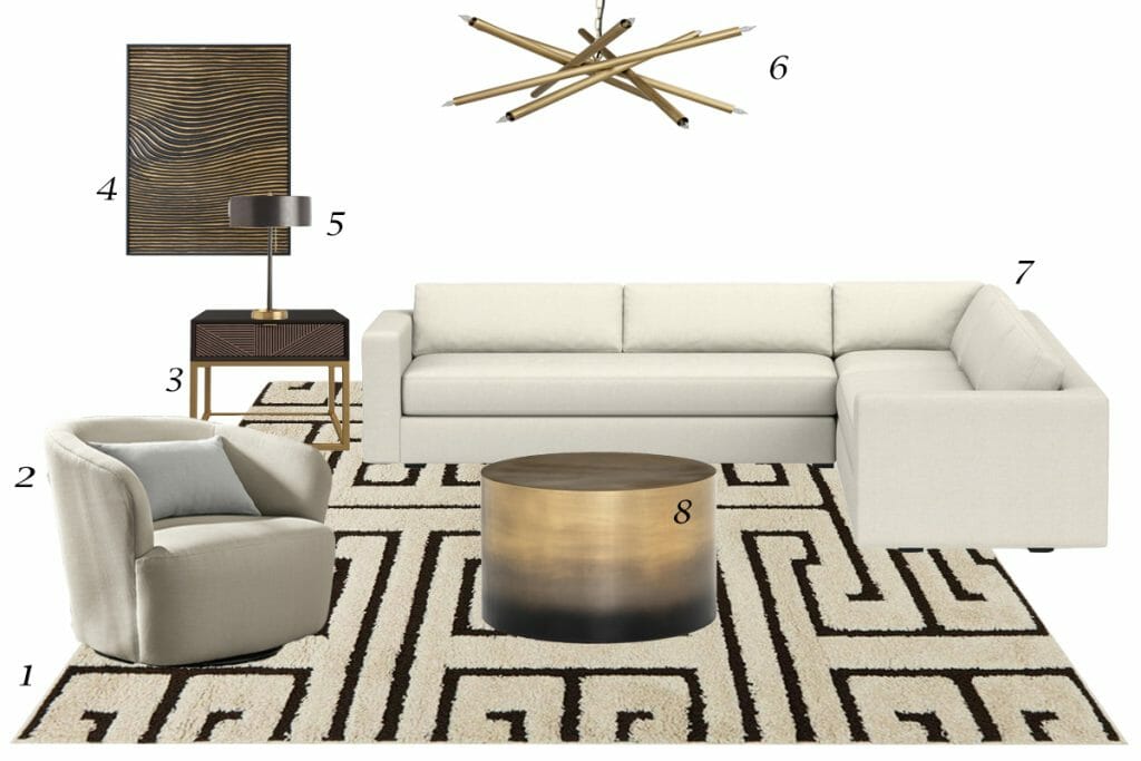 Image showcasing Before & After: Combined Modern Luxury Living and Dining Room ...
