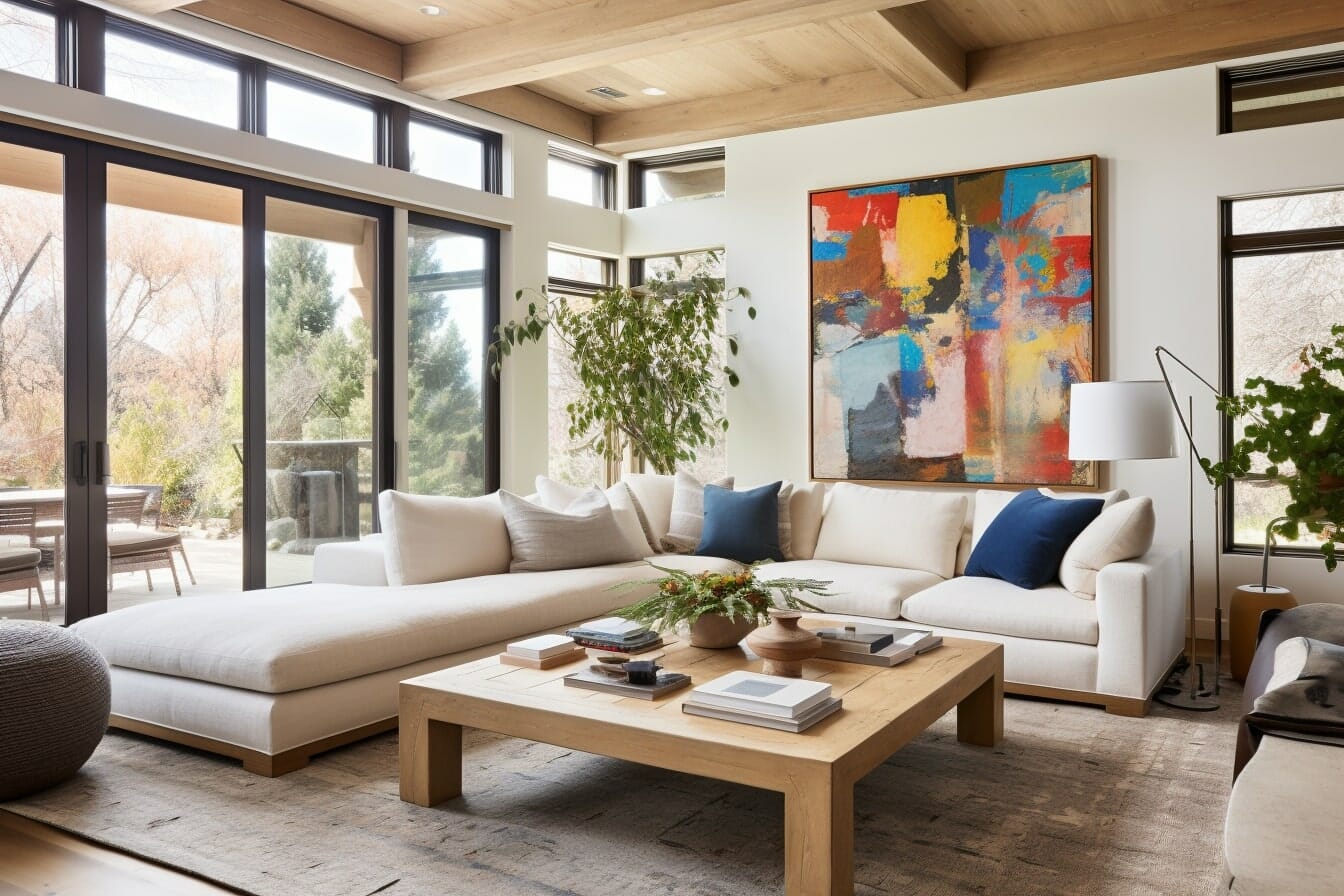 Minimalist contemporary living room
