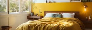 Modern bedroom ideas with a yellow color scheme