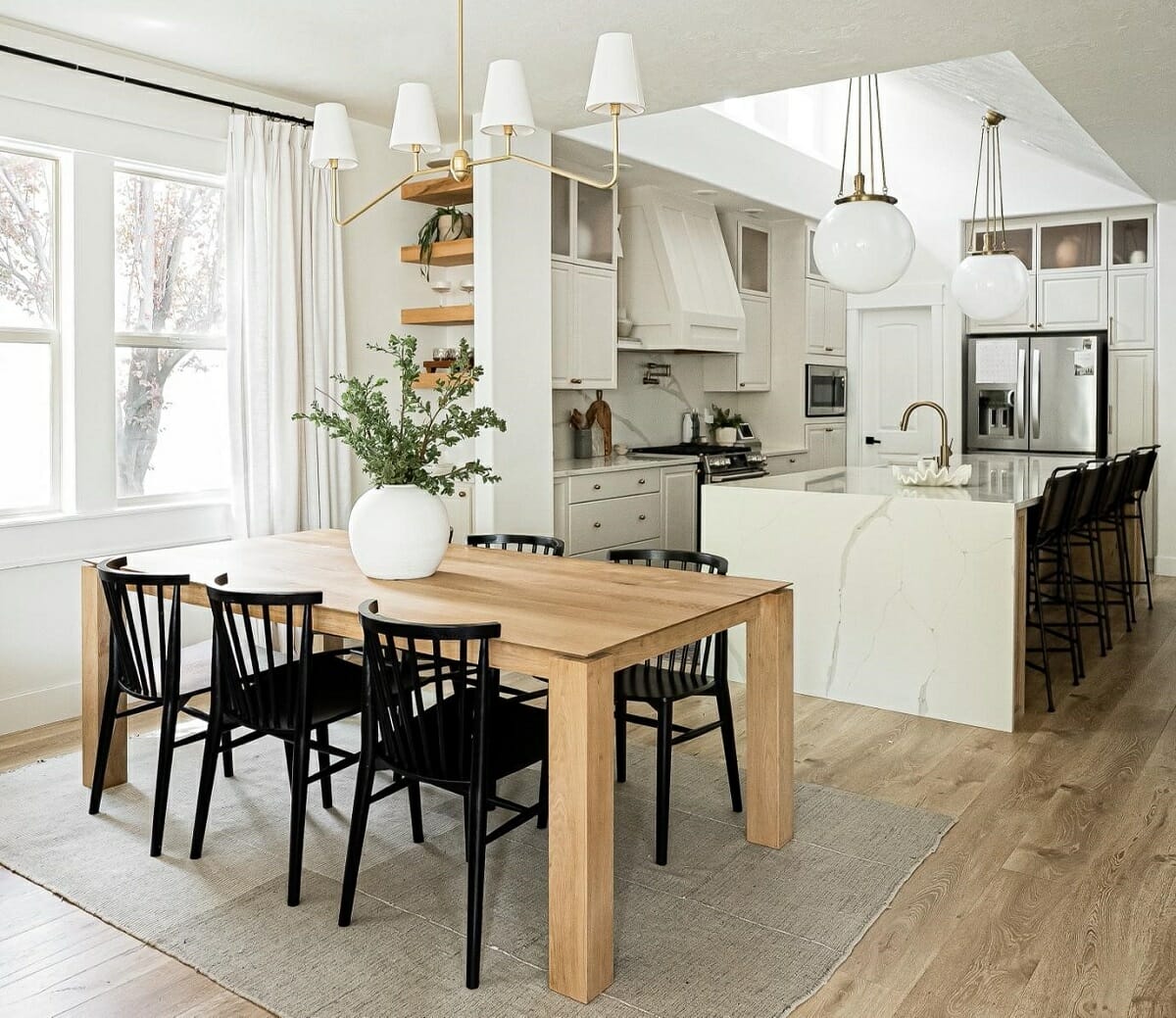 Modern farmhouse kitchen eating area ideas