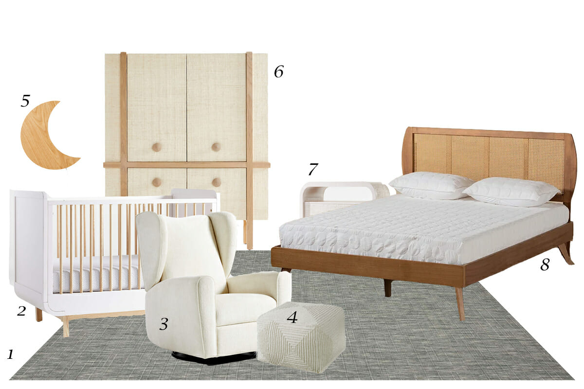 Natural bedroom and neutral boho nursery top picks by Decorilla