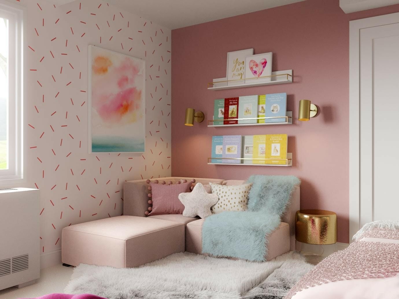 Small library ideas for a kids bedroom