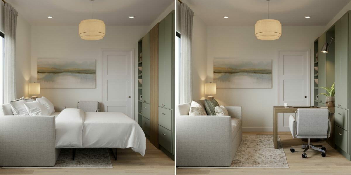 Small multipurpose guest room design ideas