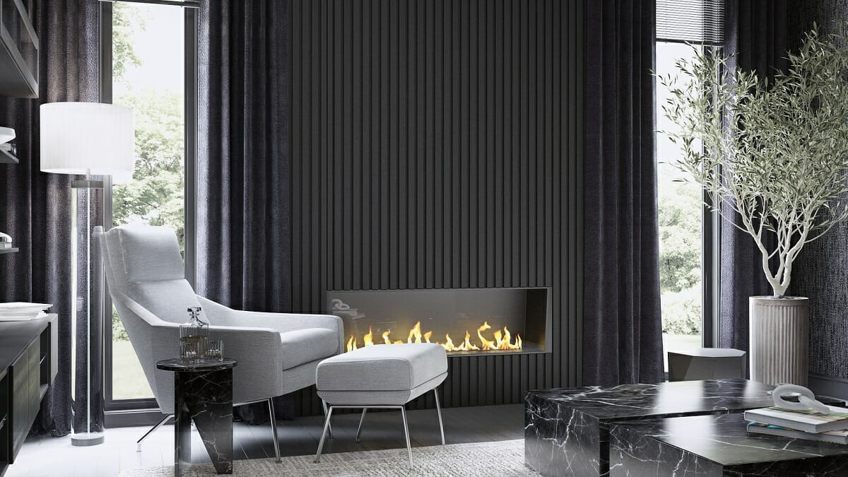 A contemporary lounge by Decorilla interior designer