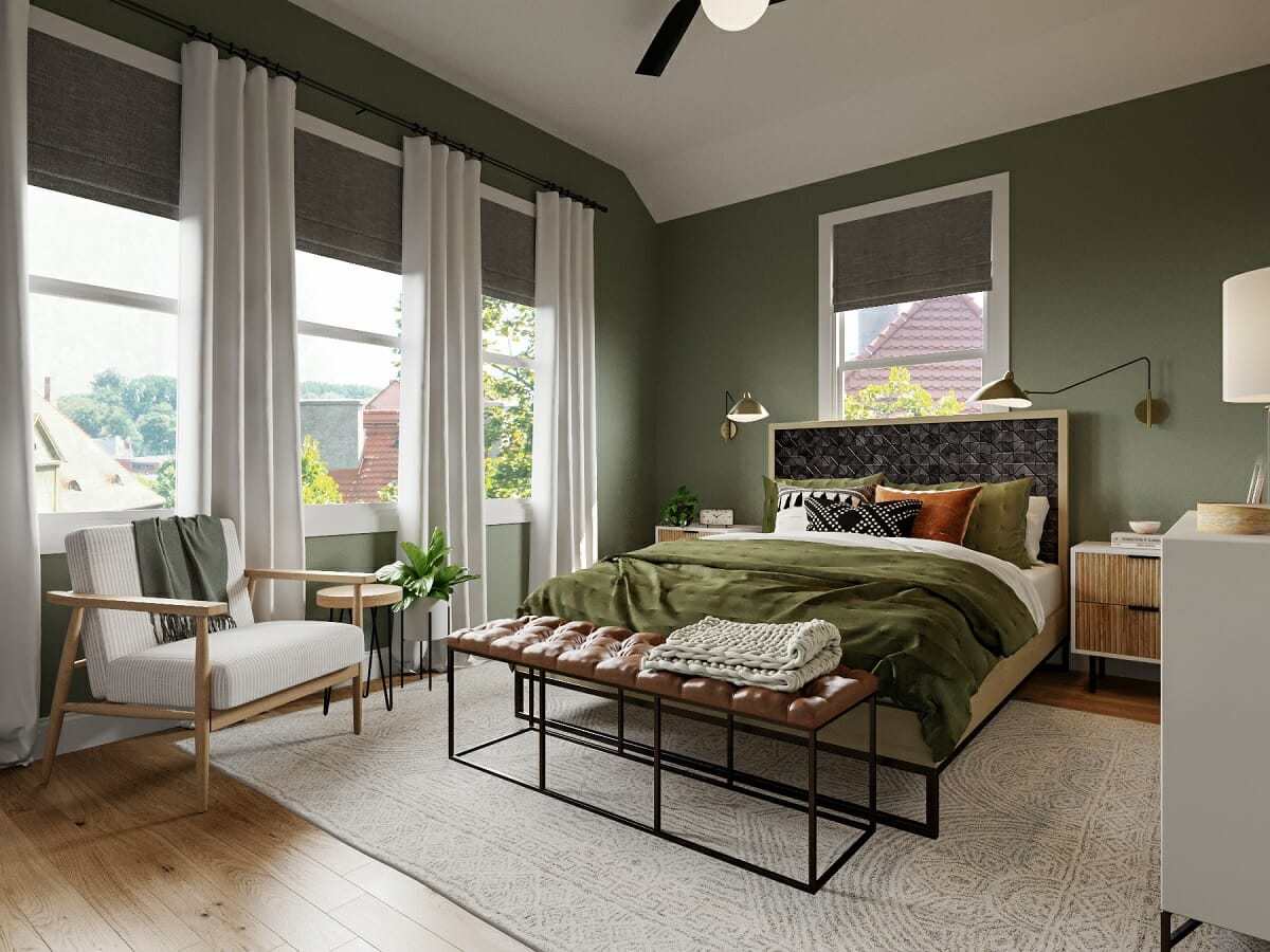 Best color combination for a green bedroom