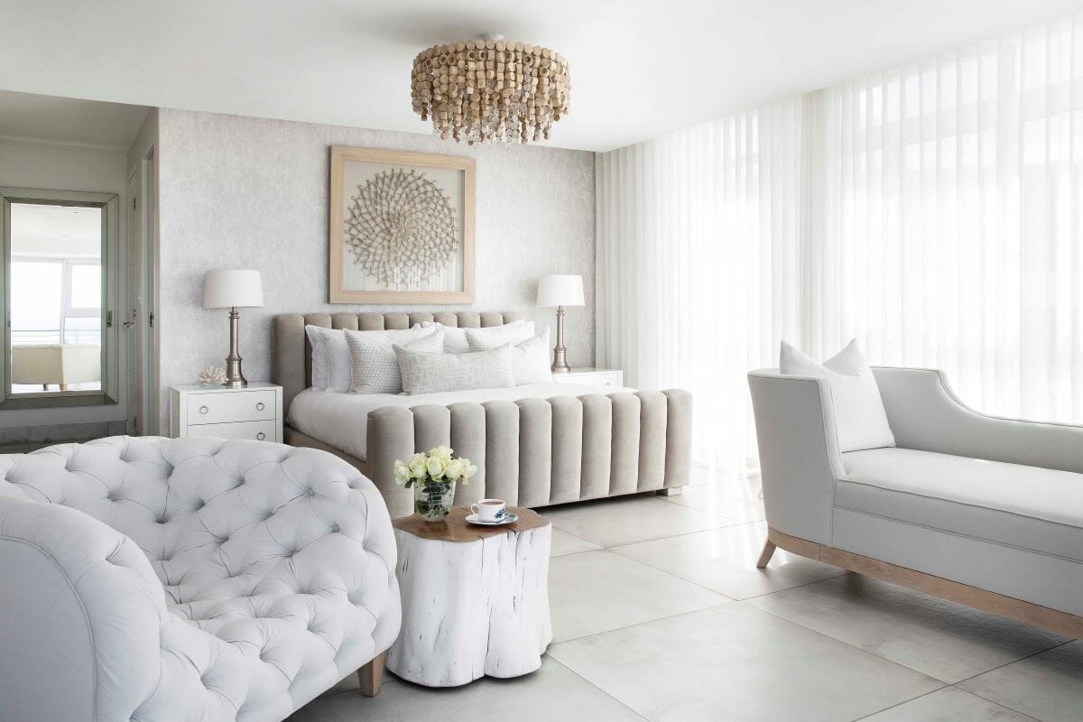 Classic elegant interior design of a bedroom by Decorilla designer Ana C.