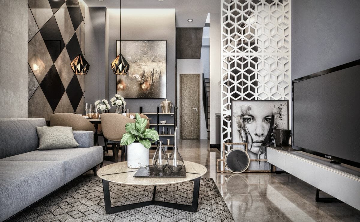 Luxe living room aesthetic by Decorilla designer Lam K.