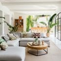 Modern Mediterranean interior design for a living room