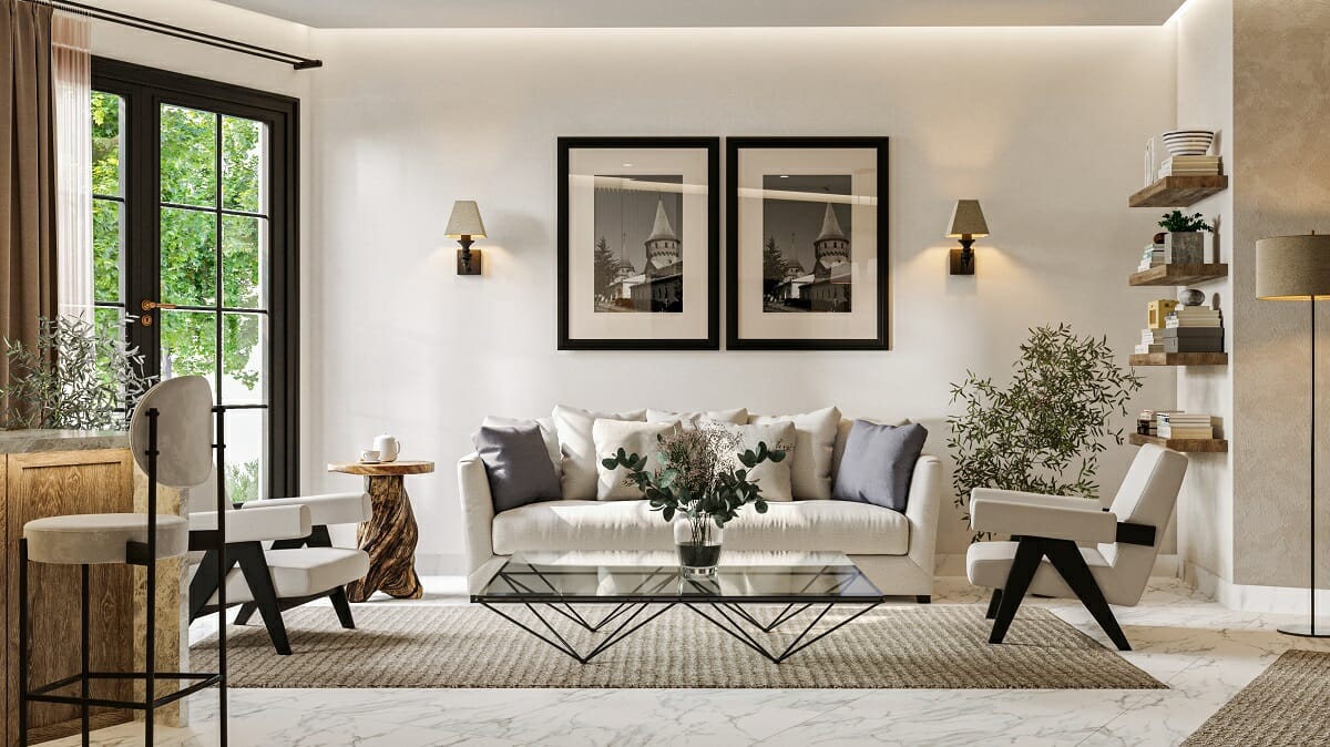 Modern mediterranean style living room