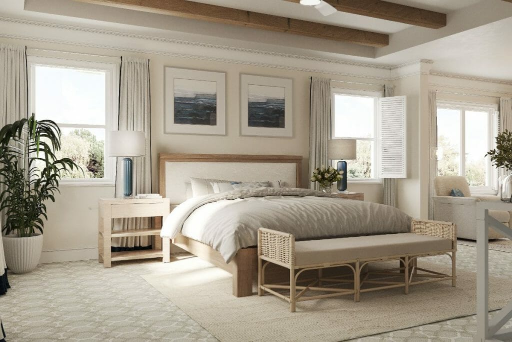 Before & After: Serene Neutral Coastal Bedroom Design - Decorilla ...