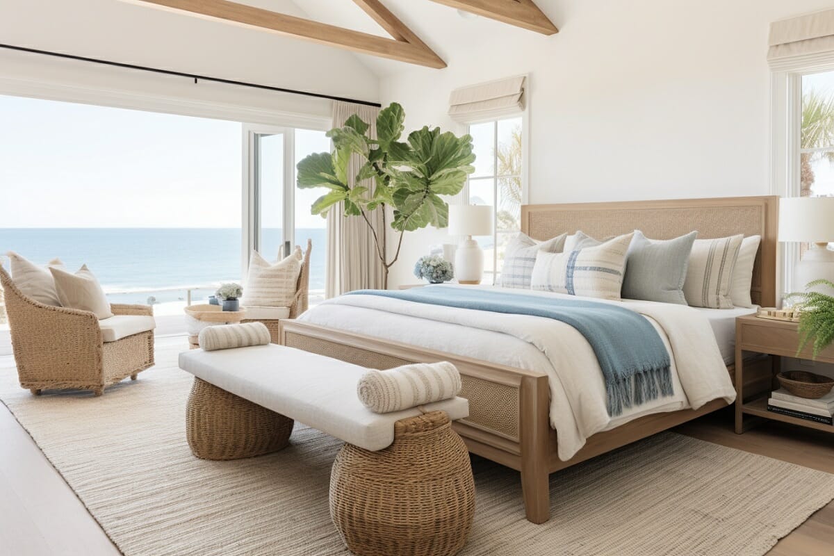 Before & After: Serene Neutral Coastal Bedroom Design