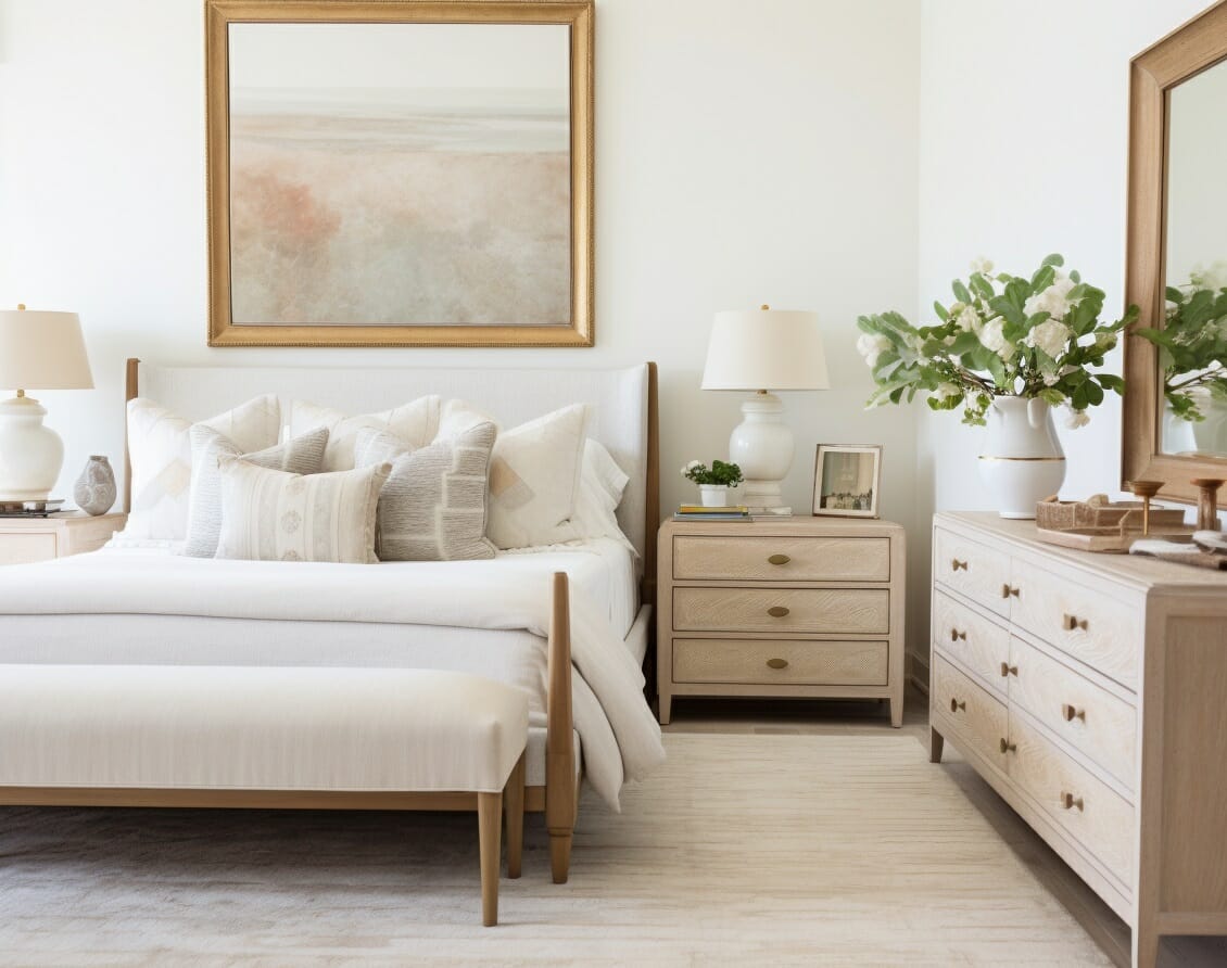 Transitional French style bedroom inspiration