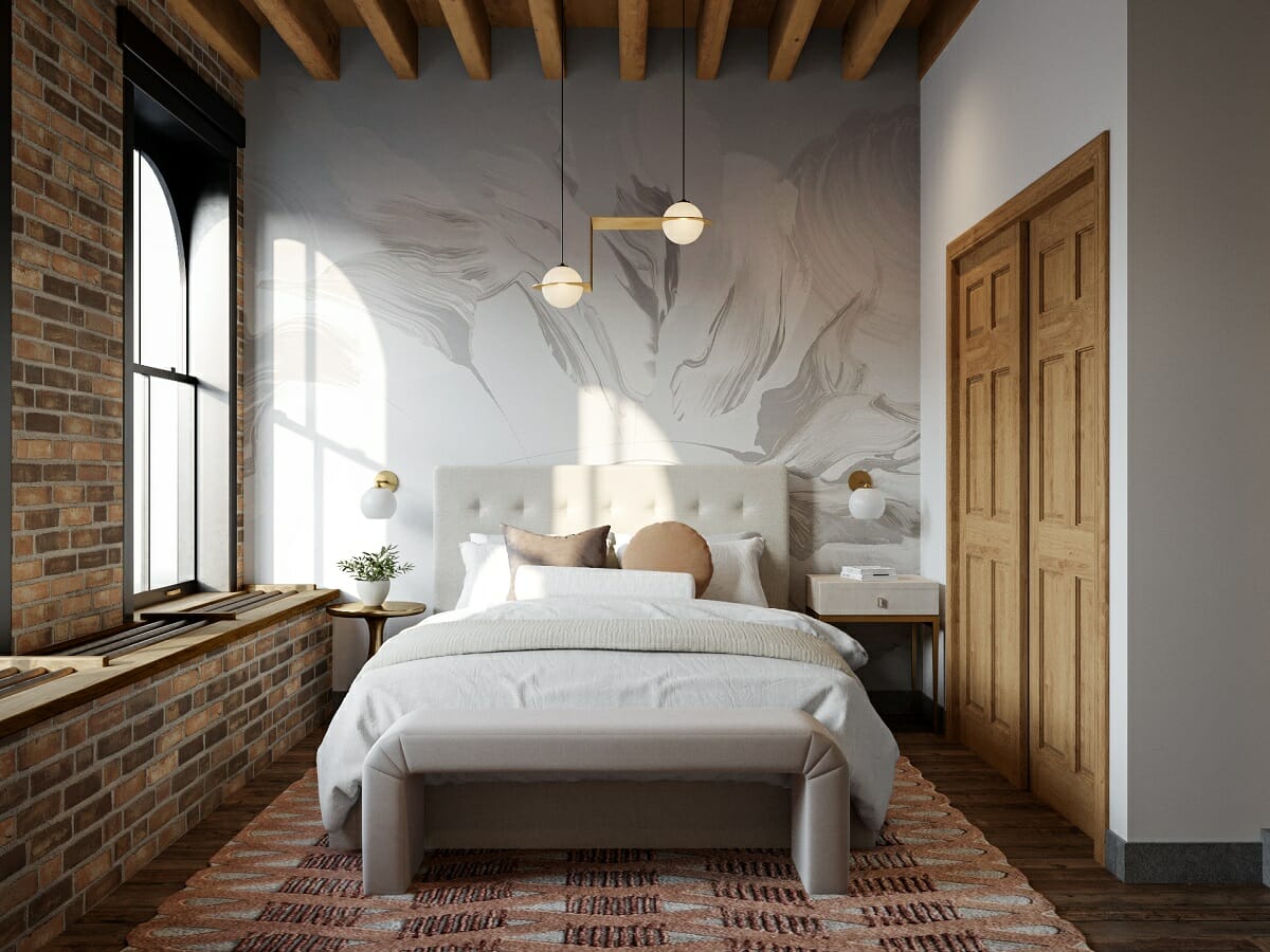 Wall painting design for a bedroom