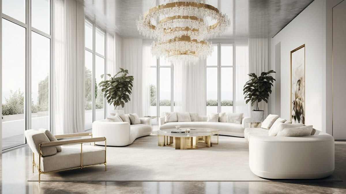 glam aesthetic living room decor ideas