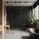 Bathroom trends 2024 in moody organic colors