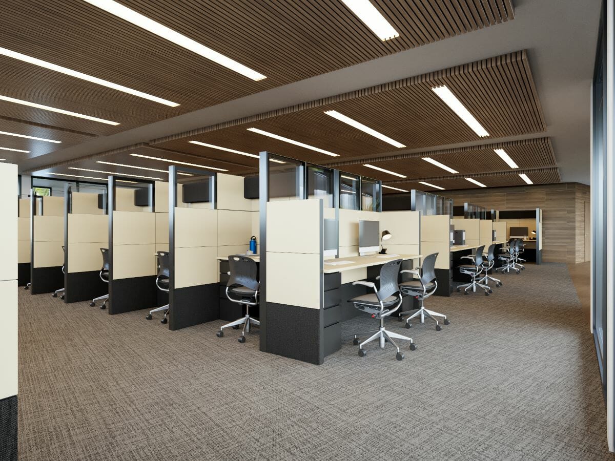 Contemporary call center design by Decorilla