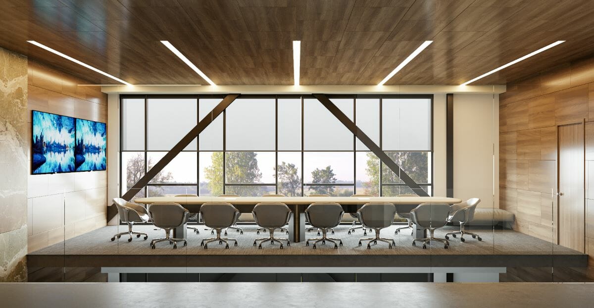 Contemporary conference room design by Decorilla