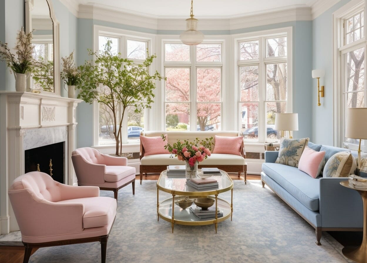Cozy eclectic Parisian living room