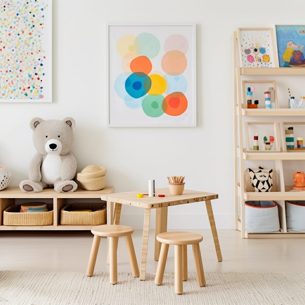 Cute minimalist and modern playroom theme ideas
