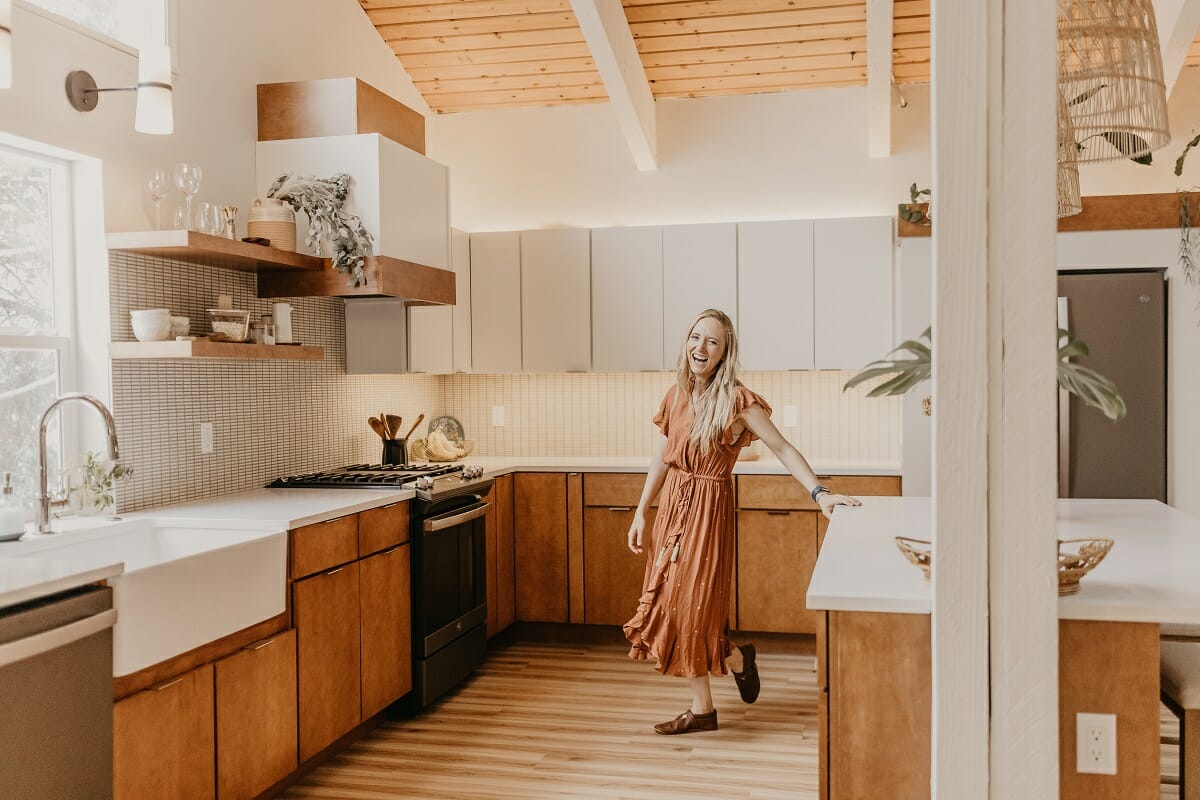 Designer home interior design for a kitchen