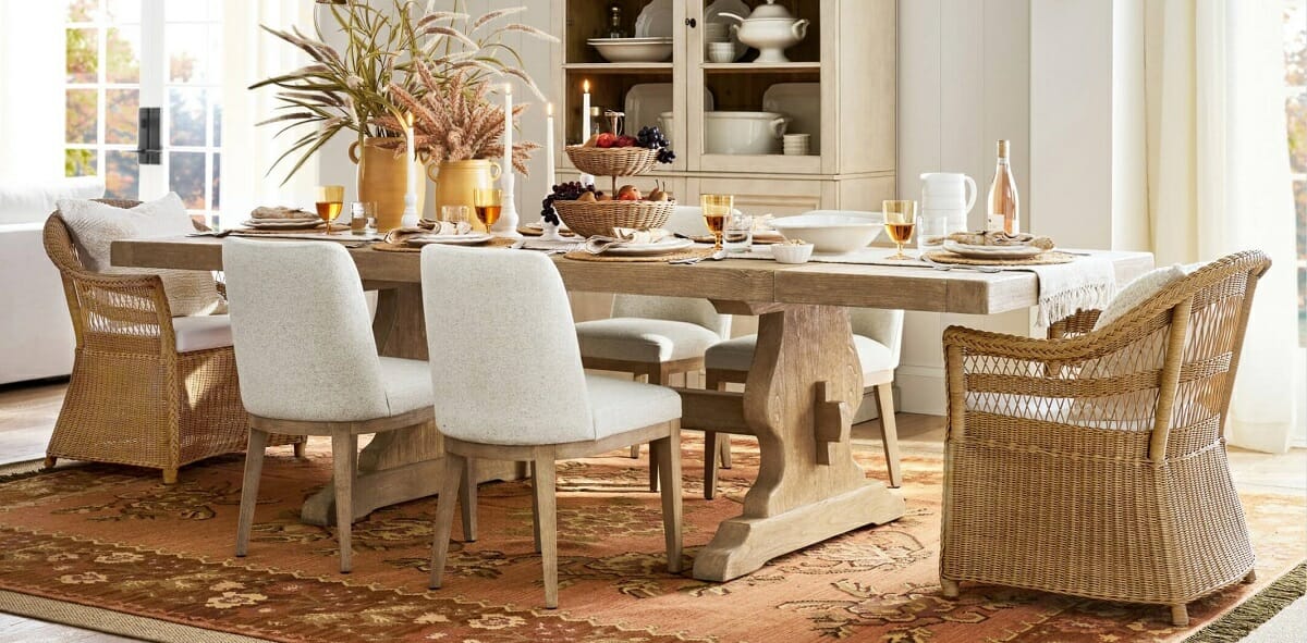 Dining room design by Pottery Barn