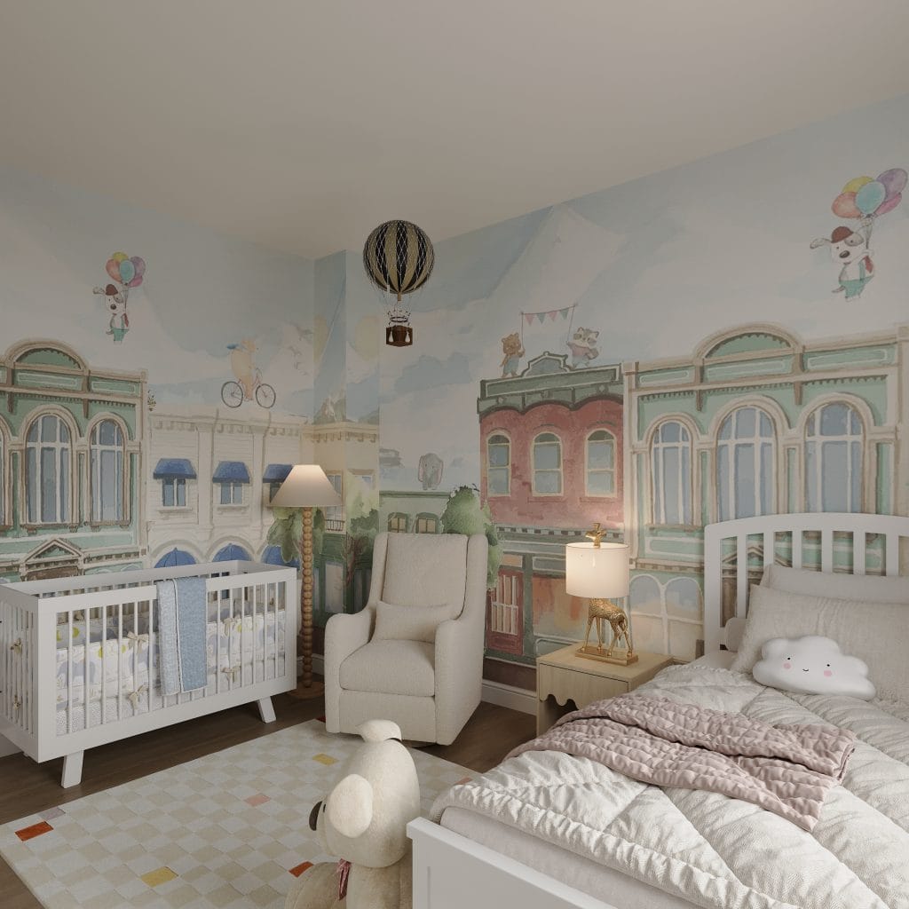 Dreamland gender-neutral nursery by Decorilla designer, Nathalie L.