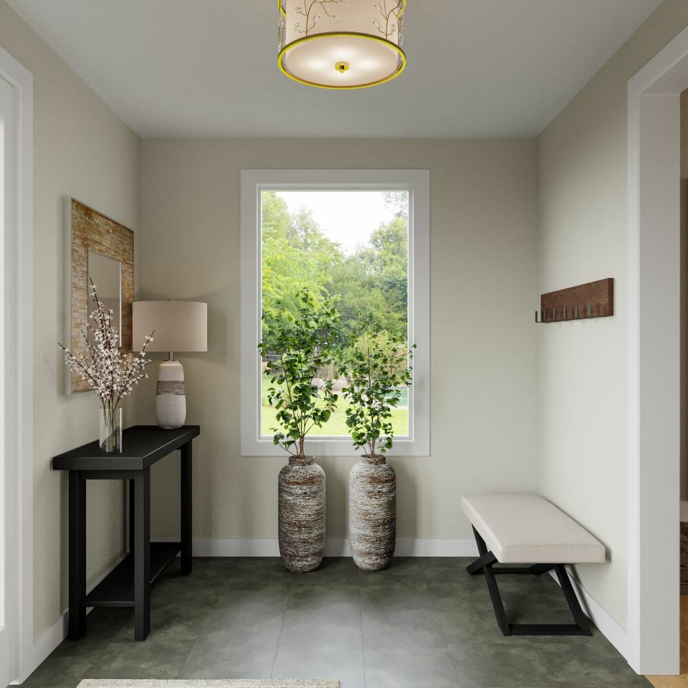 Entryway mudroom ideas by Decorilla designer Liana S.