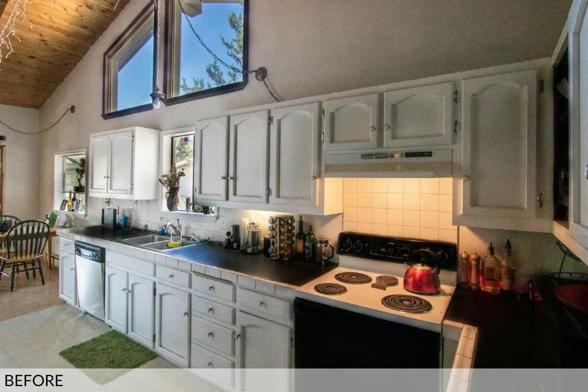 Kitchen before the designer home makeover