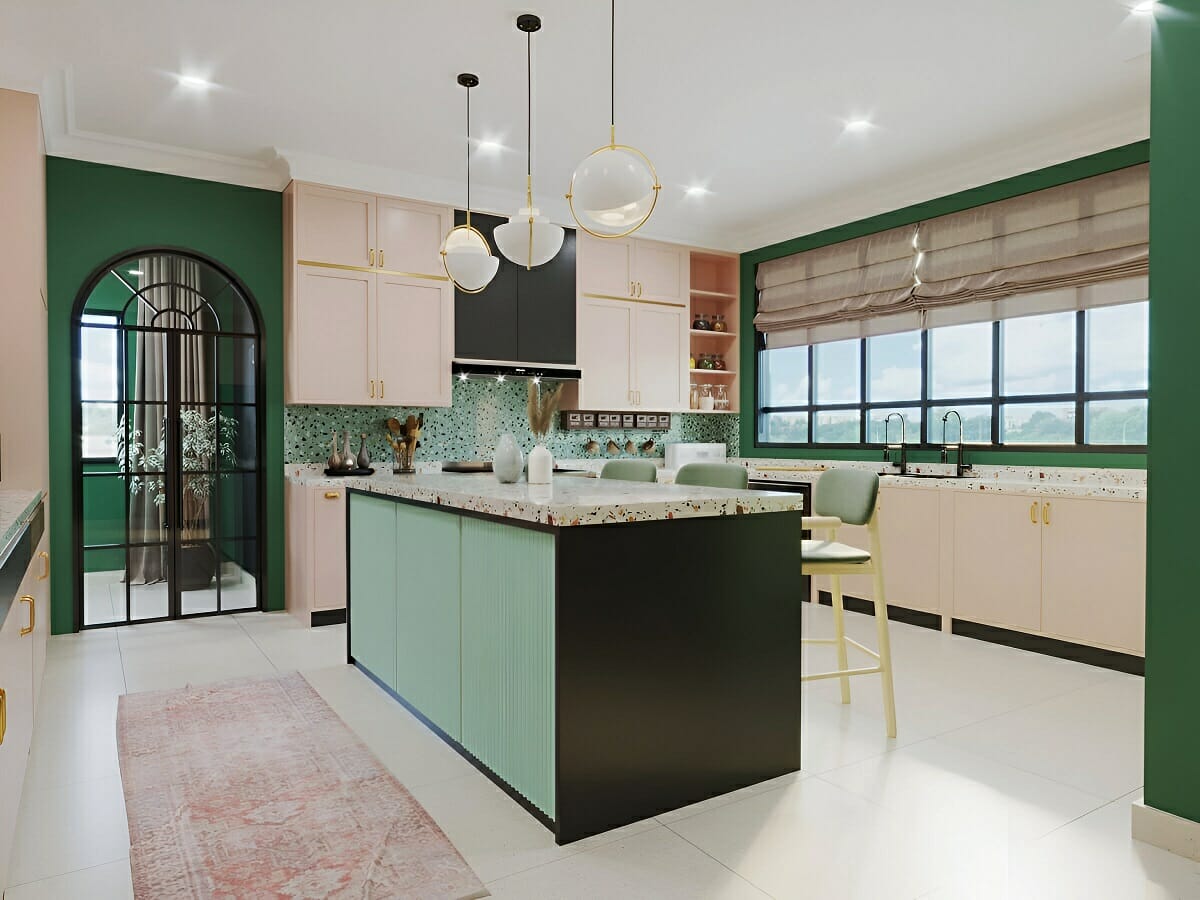 Kitchen countertop trends 2024 with terrazzo