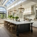 Kitchen trends 2024 with bold lighting