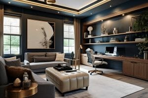 Luxe Masculine Glam Home Office