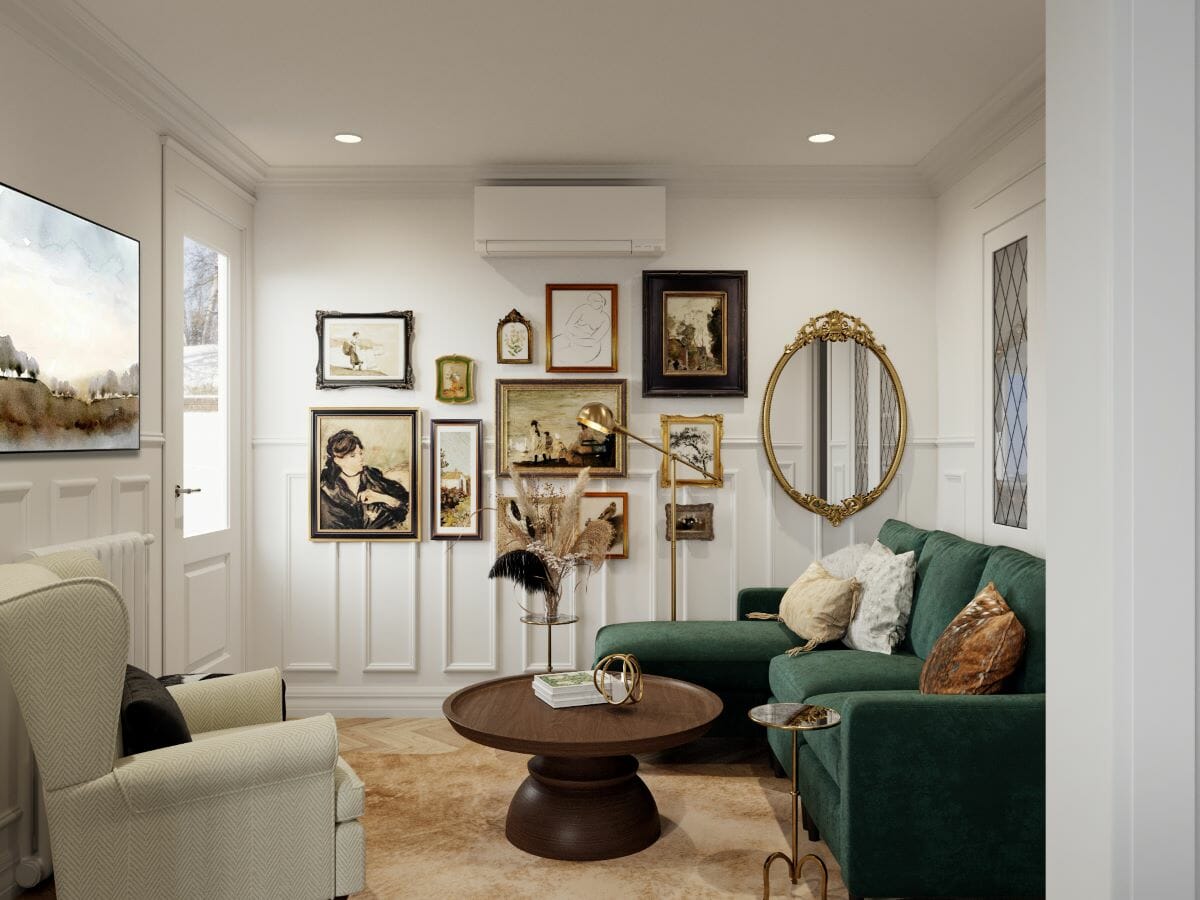 Modern Parisian interior design of a living room by Decorilla
