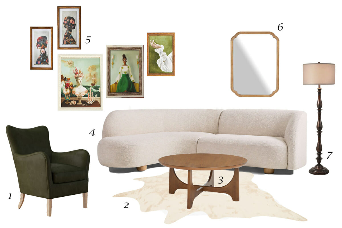 Modern Parisian living room interior design by Decorilla