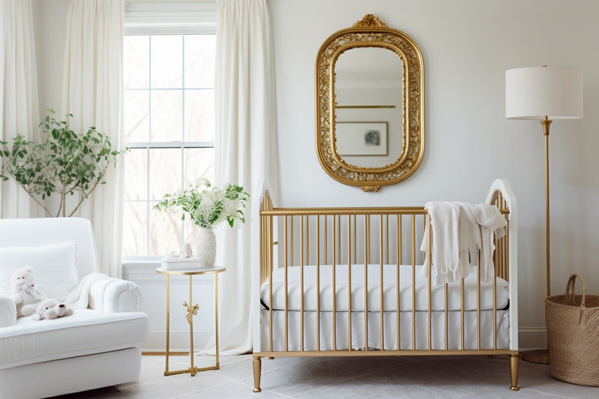 Nursery mirror as wall decor