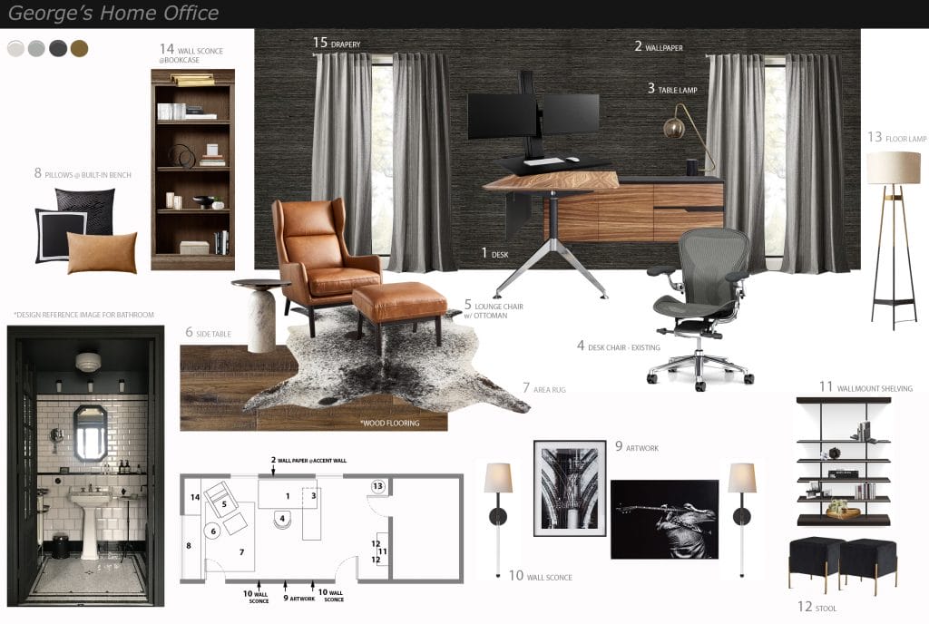Preliminary proposal by Decorilla designer, Jessica S.
