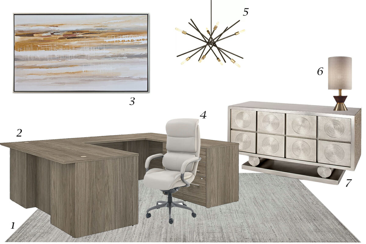 Top picks for a contemporary executive office design by Decorilla