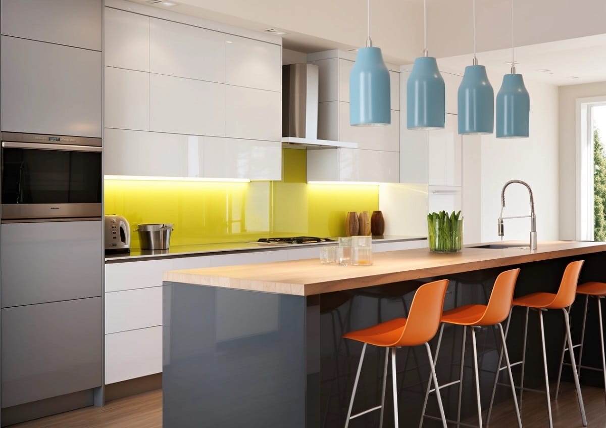 Contemporary kitchen trends 2024 for color and lighting