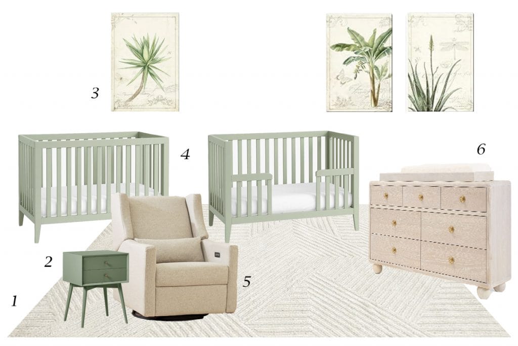 Before & After: Adorable Green Nursery Design for Twins