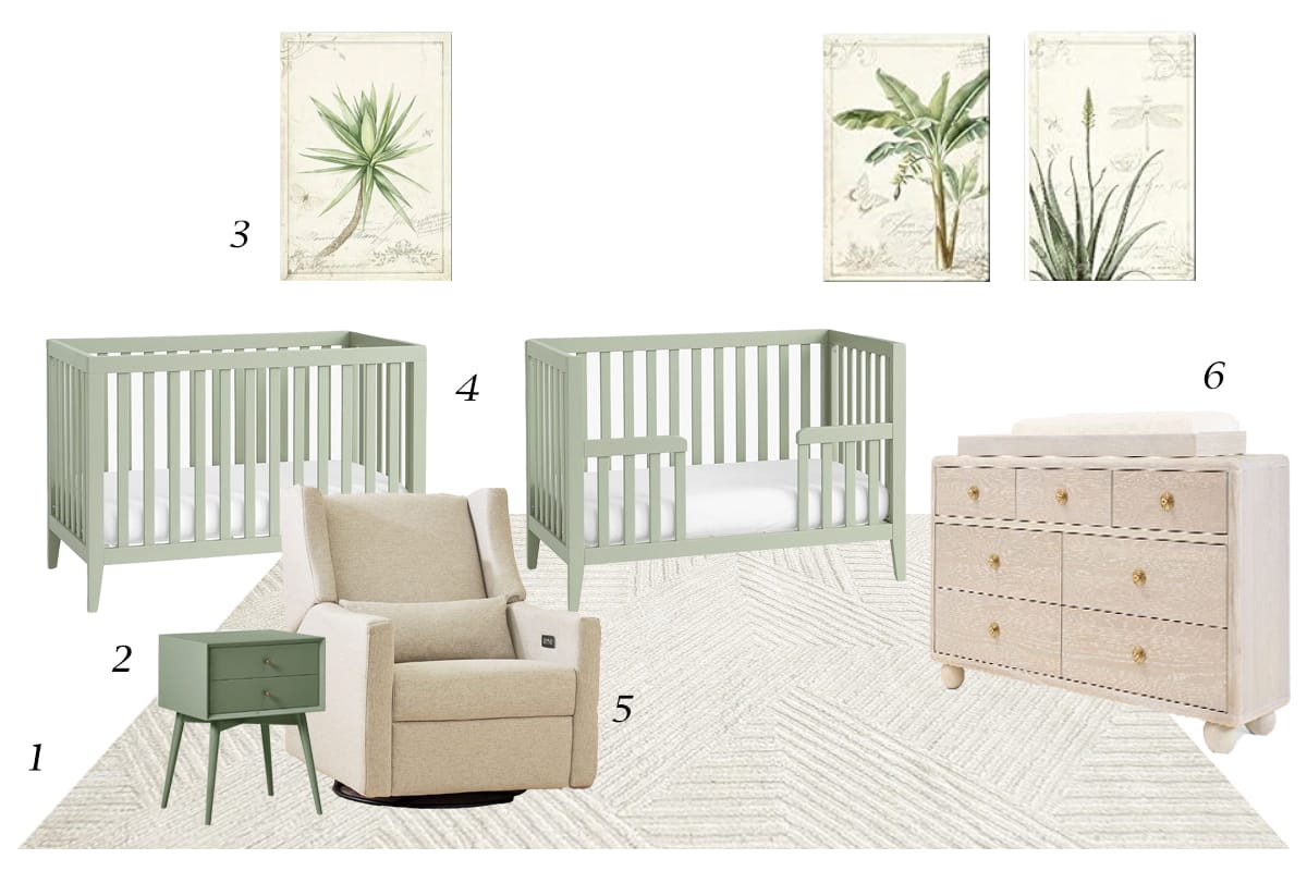 Green nursery design ideas for twins, top picks by Decorilla