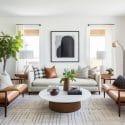 Huge modern living room rugs - Neutral boho living room rug