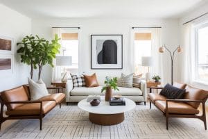 Huge modern living room rugs - Neutral boho living room rug