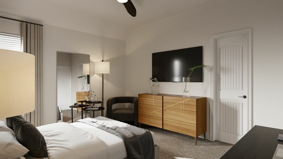 Luxury short term rental guest bedroom by Decorilla