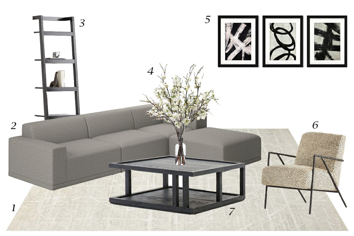 Monochrome open living room top picks by Decorilla